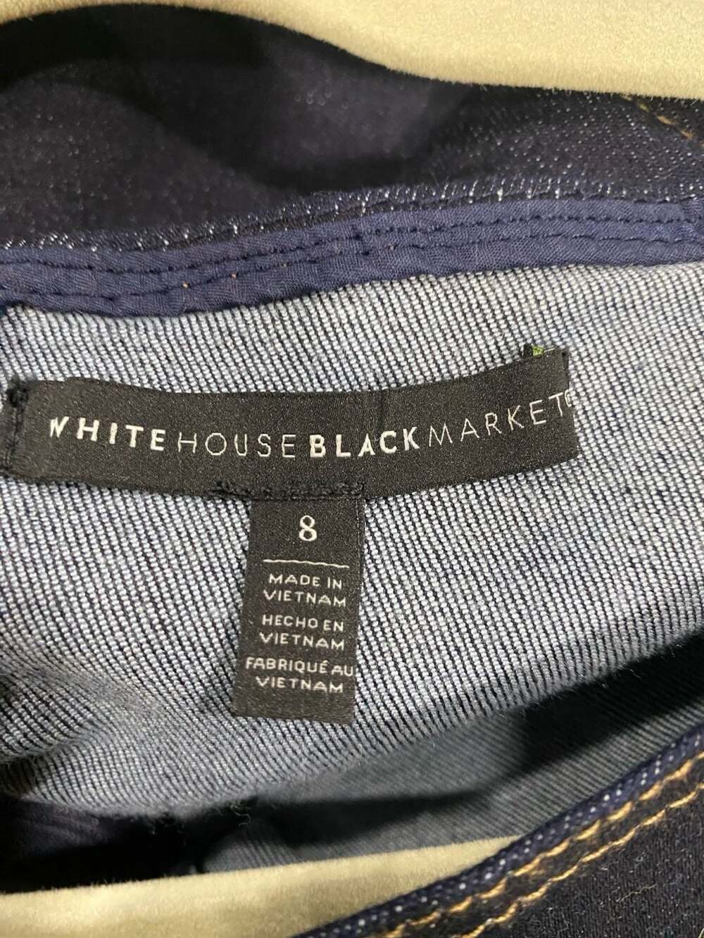 White House Black Market Sleeveless Belted Denim Mini Dress with Front Zip size - Picture 5 of 6